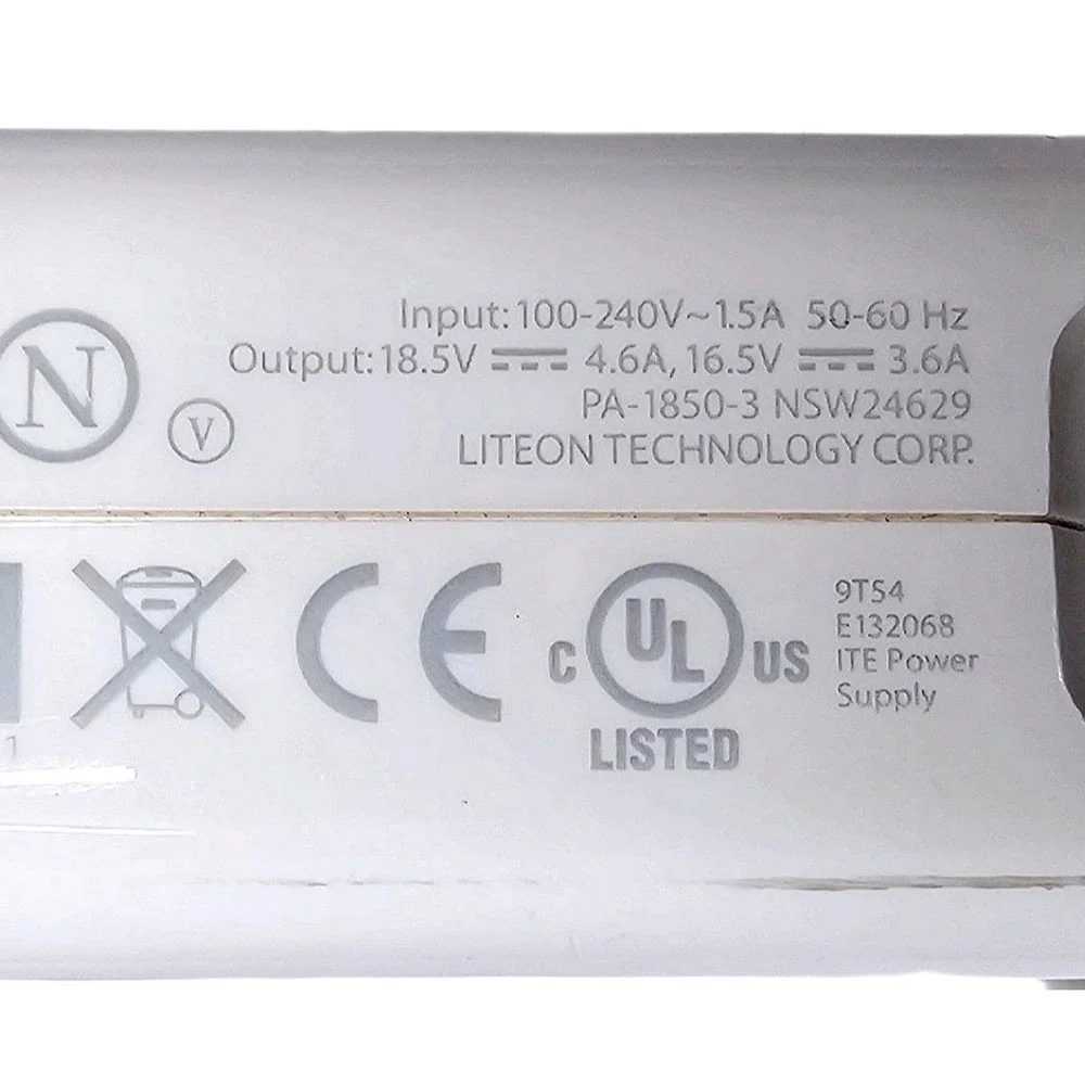 Apple MagSafe 85W MacBook Pro Laptop AC Power Adapter Charger PA-1850-3 White